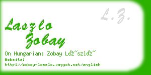 laszlo zobay business card